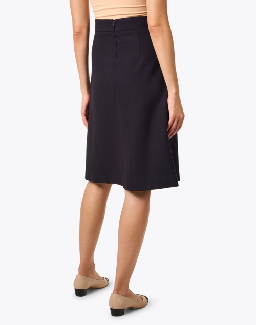 Back image - Jane - Olive Soft Black Wool Skirt