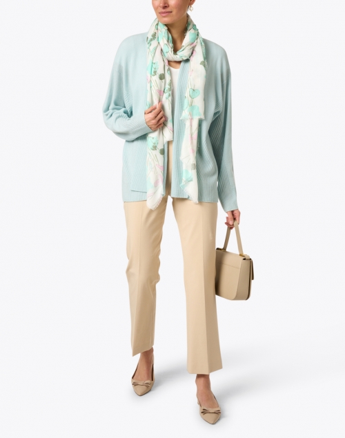 Extra_1 image - Amato - Blue Floral Modal and Cashmere Scarf