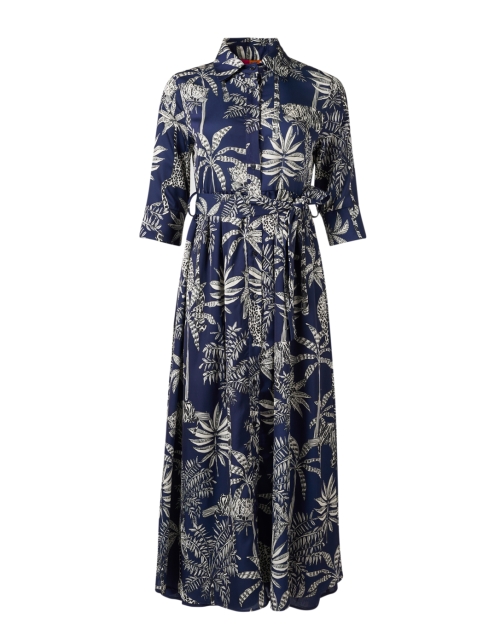 Natalia Navy Print Shirt Dress