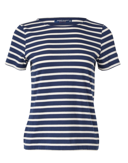 Product image - Saint James - Etrille Navy and Ecru Striped Cotton Top