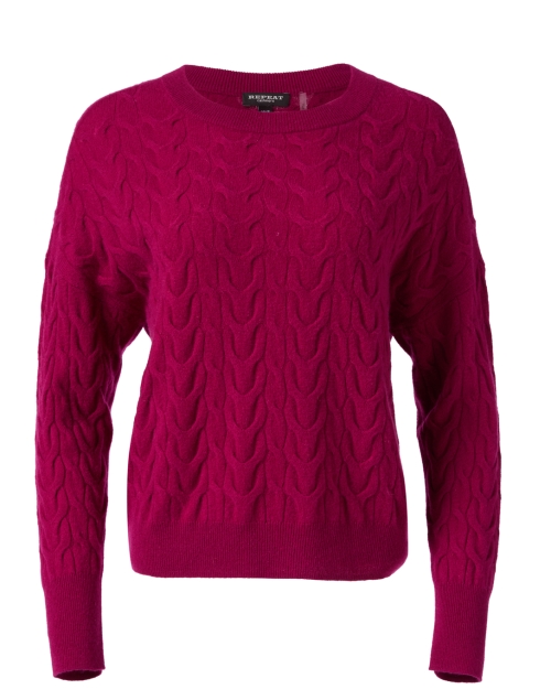 Product image - Repeat Cashmere - Magenta Cashmere Cable Knit Sweater
