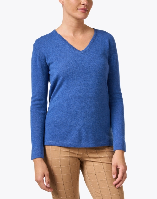 Front image - Kinross - Blue Cashmere Sweater
