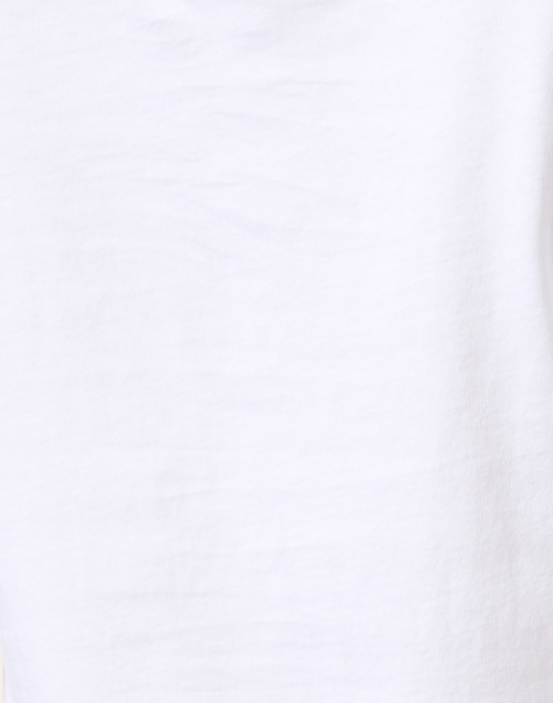 Fabric image - Veronica Beard - Waldorf White Ruched Pima Cotton Tee