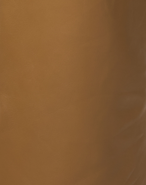 Fabric image - Weekend Max Mara - Calao Caramel Leather Drawstring Pant
