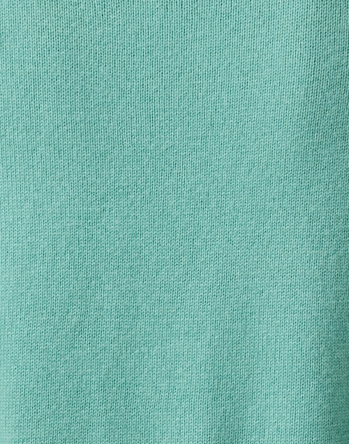 Fabric image - Allude - Turquoise Cashmere Short Sleeve Sweater