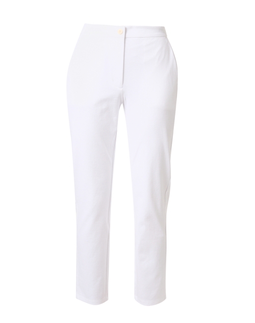Eileen Fisher White High Waisted Ankle Pant