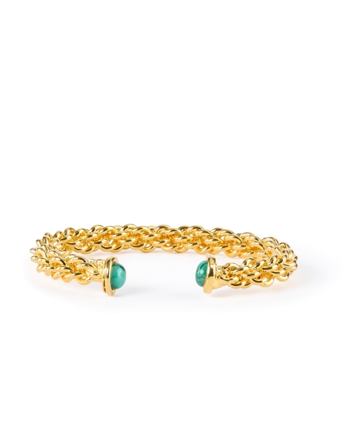 Sylvia Toledano Holis Malachite and Gold Cuff Bracelet