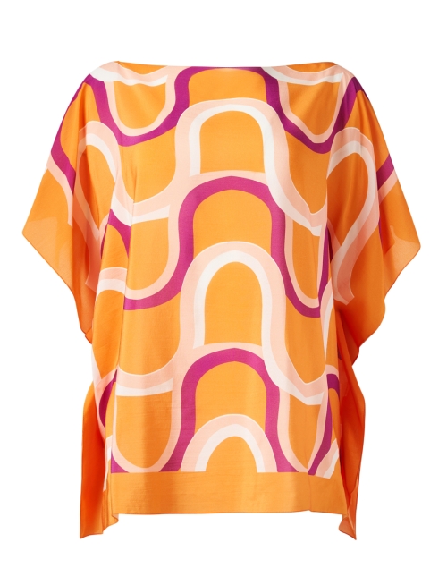 Product image - Seventy - Orange Print Silk Poncho Top