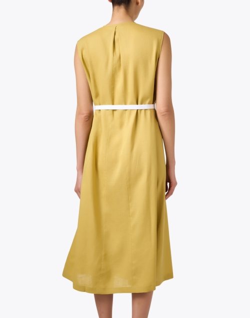 Back image - Fabiana Filippi - Green Linen Wrap Dress