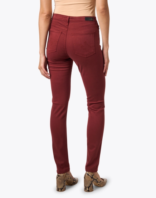 Back image - AG Jeans - Prima Red Stretch Sateen Pant