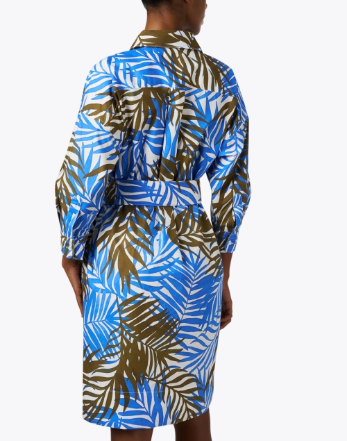 Back image - Sara Roka - Ekatery Multi Fern Print Shirt Dress