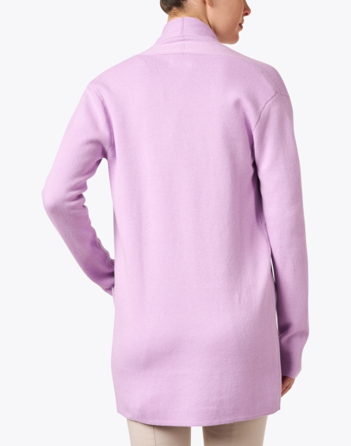 Back image - Burgess - Lilac Cotton Cashmere Travel Coat