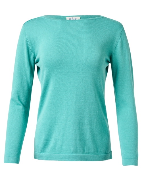 Product image - Blue - Sea Green Pima Cotton Sweater 