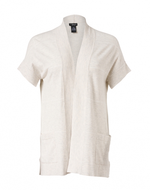 J'Envie - Oyster and White Striped Stretch Vest