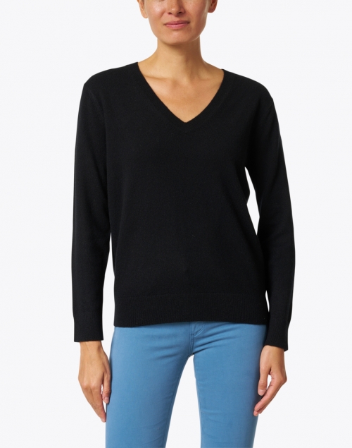 Front image - Vince - Weekend Black Cashmere Sweater