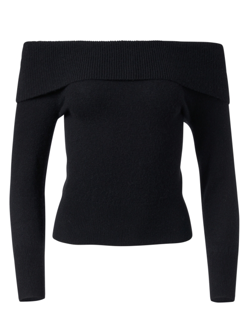 Product image - White + Warren - Black Cashmere Bardot Sweater