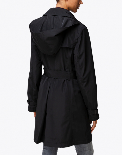 Back image - Jane Post - Black Zip-Out Liner Trench Coat
