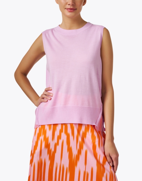 Front image - Marc Cain - Pink Wool Top 