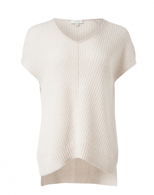 Product image - Kinross - Beige Cashmere Popover Sweater