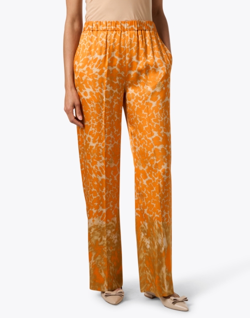 Front image - Seventy - Orange Print Pant