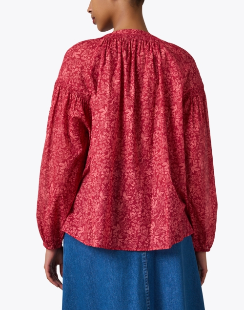 Back image - Repeat Cashmere - Red Floral Printed Blouse