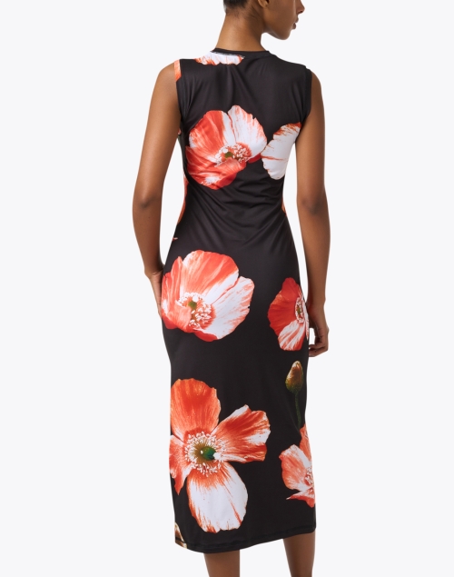 Back image - Stine Goya - Danya Black Poppy Print Jersey Dress