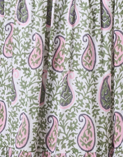 Fabric image - Oliphant - Green and Pink Paisley Cotton Dress