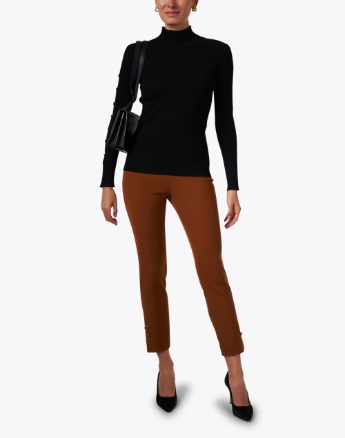 Brown Stretch Crepe Trouser 