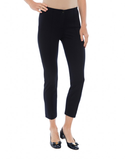Front image - Marc Cain - Navy Straight Leg Ponte Pant