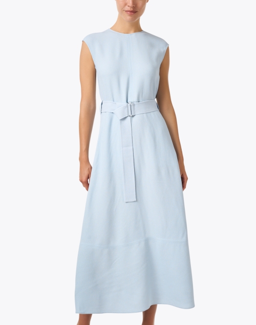 Front image - St. John - Powder Blue Belted Dress