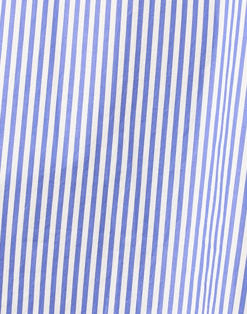 Fabric image - Saint James - Leonie White and Blue Striped Cotton Shirt Dress