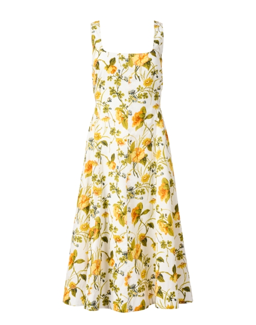 Product image - L.K. Bennett - Ursula Yellow Floral Cotton Dress