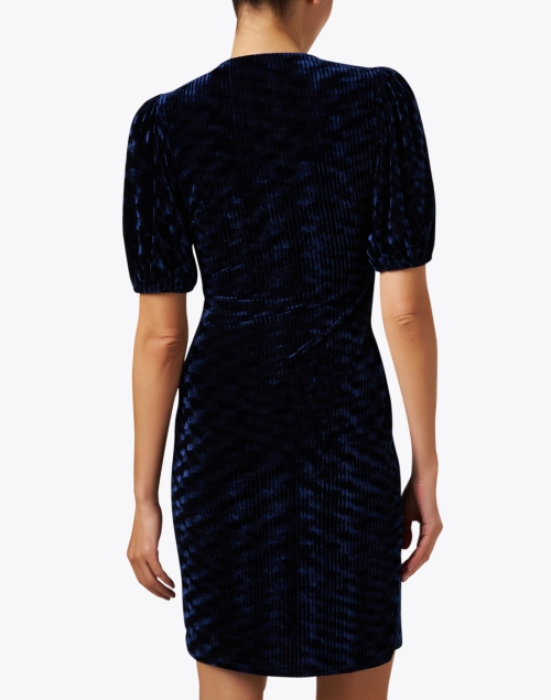 Back image - Margaret O'Leary - Phoebe Blue Velvet Dress