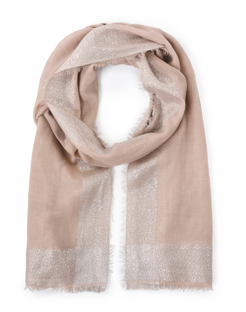 Product image - Jane Carr - Lily Pink Cashmere Lurex Border Scarf