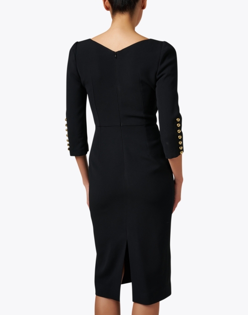 Back image - Jane - Sydney Black Stretch Crepe Dress
