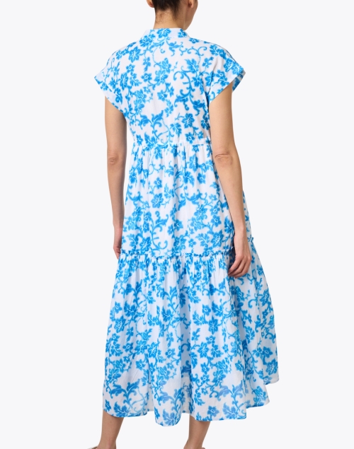 Back image - Ro's Garden - Mumi Blue Print Cotton Dress
