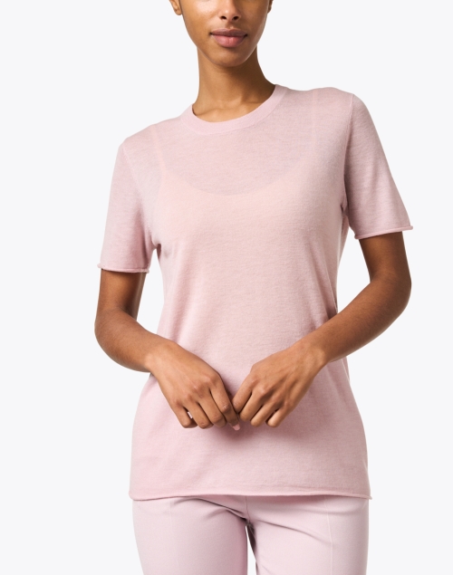 Front image - Joseph - Pink Cashmere Knit Top
