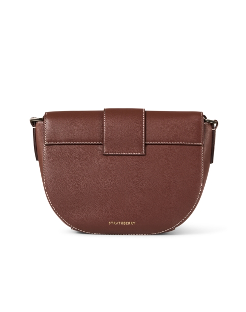 Back image - Strathberry - Crescent Brown Leather Crossbody Bag