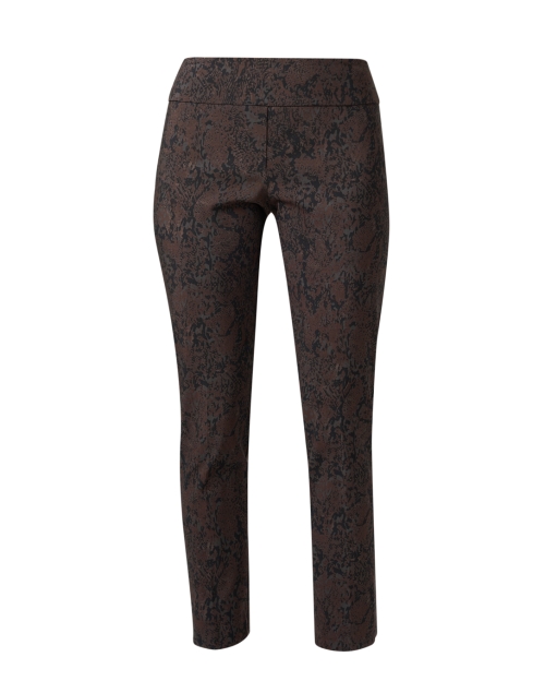 Product image - Elliott Lauren - Brown Print Stretch Pull On Ankle Pant