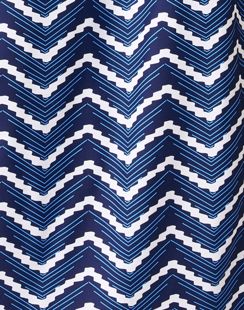 Fabric image - Jude Connally - Kerry Navy Chevron Print Dress