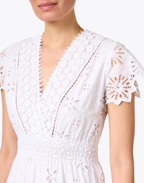 Extra_1 image - Temptation Positano - White Embroidered Cotton Eyelet Dress