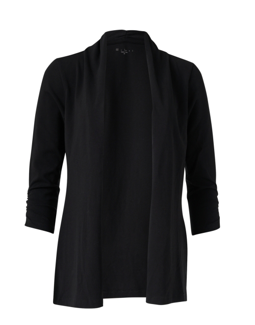 Product image - E.L.I. - Black Ruched Sleeve Cotton Cardigan