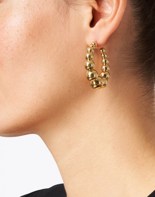 Look image - Gas Bijoux - Andy Gold Hoop Earrings