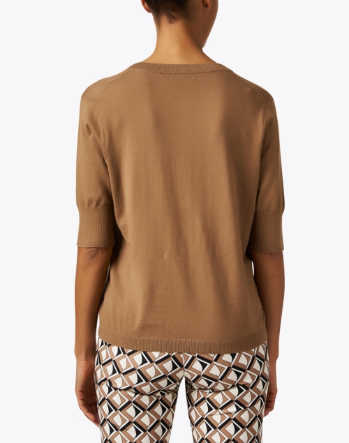 Back image - Repeat Cashmere - Brown Henley Sweater
