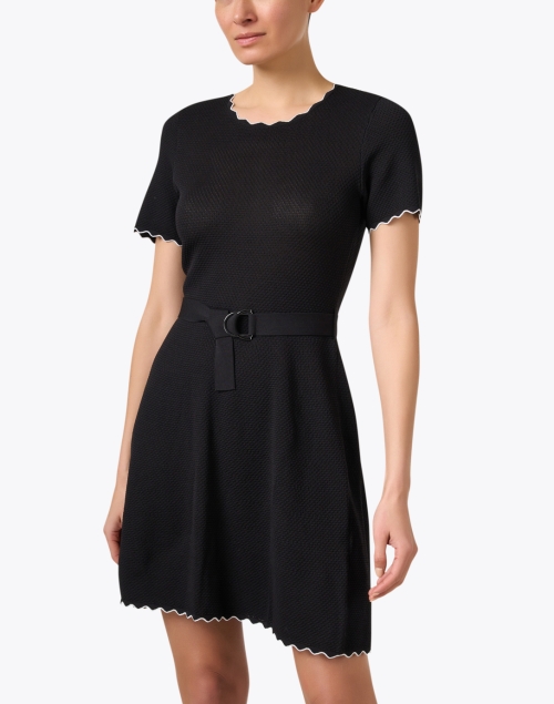 Front image - Emporio Armani - Black Knit Dress 