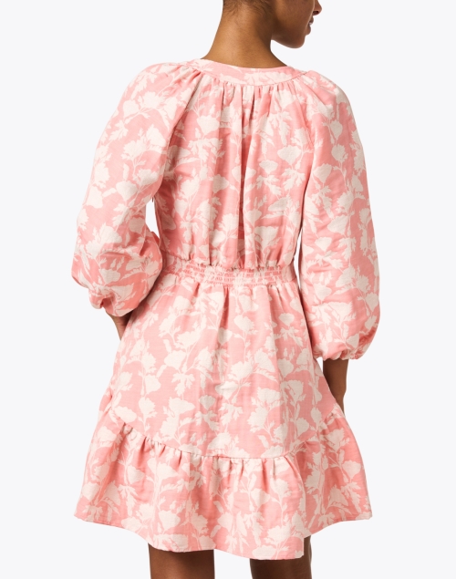 Back image - Shoshanna - Adelia Pink Jacquard Dress