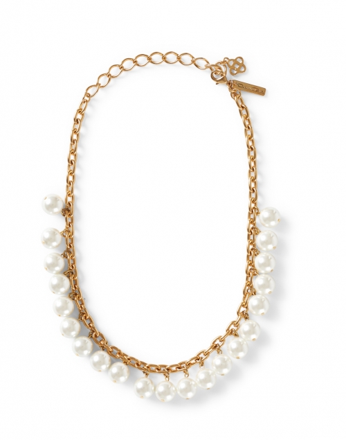 Oscar de la Renta - Gold and Pearl Single Strand Necklace