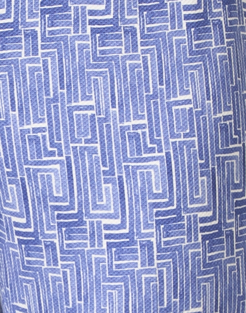 Fabric image - Peserico - Blue Print Stretch Cotton Pant