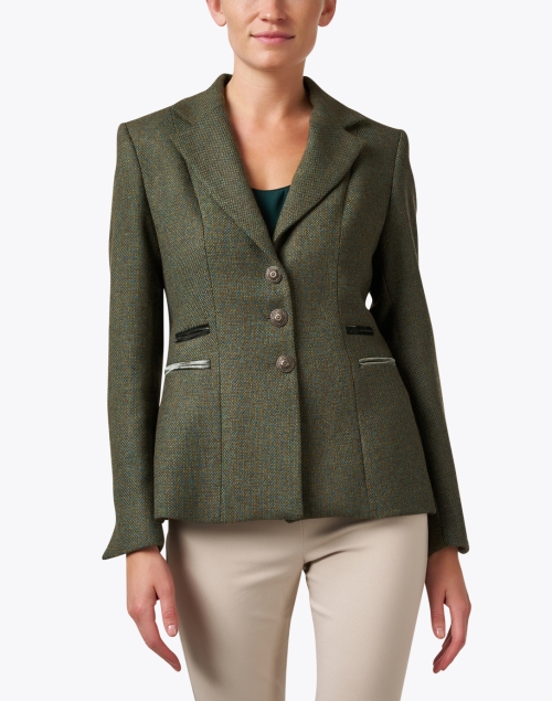 Front image - T.ba - Mariane Green Tweed Jacket