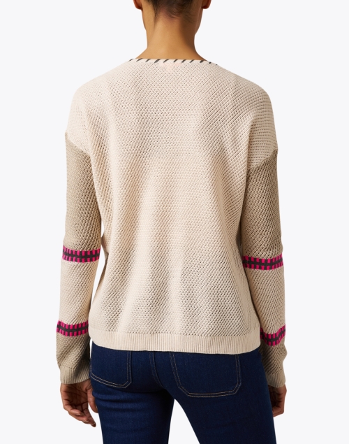Back image - Lisa Todd - Beige Stitch Cotton Sweater